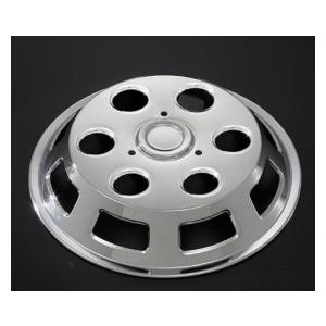 ATS 中型車用メッキホイールカバー単品(1枚) フロント用 6穴 16・17.5インチ 外径：44...
