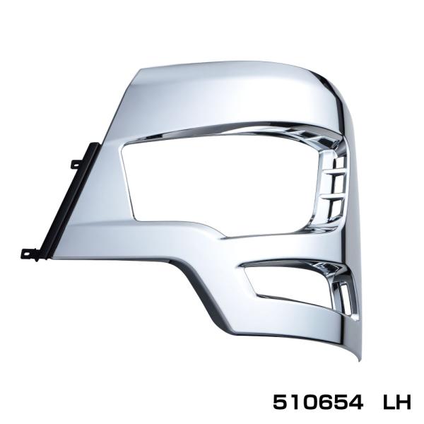 JET 510654 ふそう大型 ’17スーパーグレートフロントバンパー ライトベゼル LH スーパ...