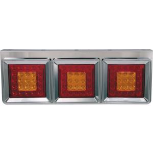 ジェットイノウエ JET 525811 角型3連フラッシュテールランプ小型 12V