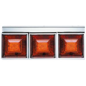 JET 525801 角型3連フラッシュテールランプ小型 24V リレー付 R/Lセット