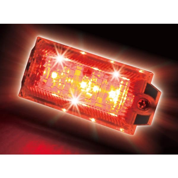 JET 534546 LED3 ハイパワーミニフラットマーカーランプNEO DC24V クリアーレン...