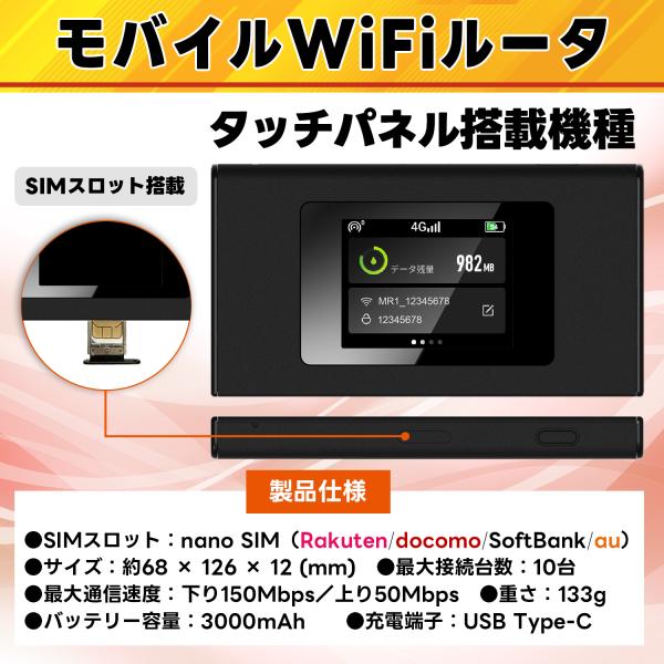 【期間限定価格★新品（検品のため開封済み）】　SIMフリー モバイルWi-Fiルーター / ポケット...