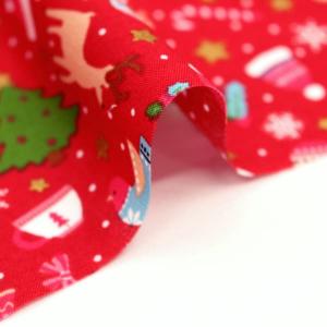 生地 布 クリスマス 雪 ドット サンタクロー...の詳細画像2