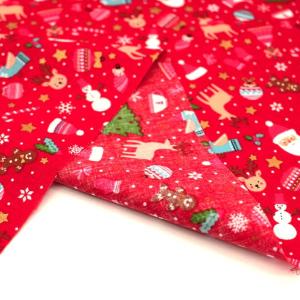 生地 布 クリスマス 雪 ドット サンタクロー...の詳細画像3