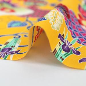 生地 布 紅型風 お花と毬 和柄 綿100% ...の詳細画像3