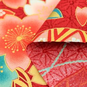 生地 布 牡丹 梅 毬 豪華絢爛 金ラメ 和柄...の詳細画像3