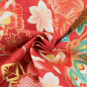 生地 布 牡丹 梅 毬 豪華絢爛 金ラメ 和柄...の詳細画像5