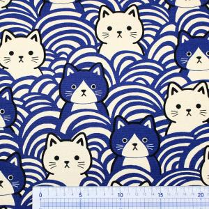 青海波ねこ 猫 ネコ 和柄 にゃんこ 動物柄 ...の詳細画像1