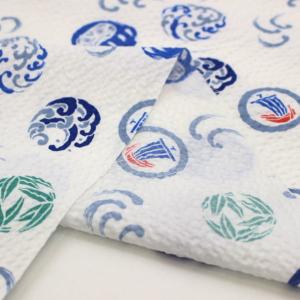 生地 布 ダルマ リップル 和柄 浴衣 甚平 ...の詳細画像3