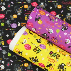 生地 布 ハロウィンフェスティバル ハロウィーン 綿100％ スケア シーチング 約110cm幅 クリックポスト2.5ｍ対応
