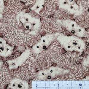 生地 布 ハリネズミ リアル Hedgehog...の詳細画像1