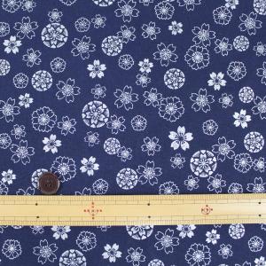 生地 布 桜 和柄 金銀さくら 綿100% シ...の詳細画像1