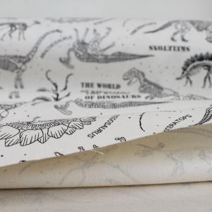 生地 布 恐竜 骨 柄 魚 綿オックス 110...の詳細画像3