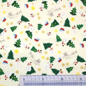 生地 布 クリスマス 雪だるま スノーマン サ...の詳細画像1
