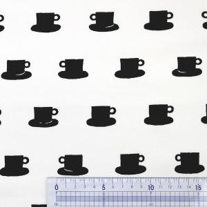 生地 布 珈琲カップ コーヒー シルエット オ...の詳細画像1