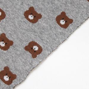 生地 布 クマ ジャガードニット くま かわい...の詳細画像4