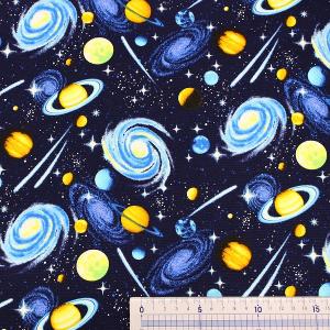 生地 布 リアルな宇宙柄 キラキラスター 星 ...の詳細画像1