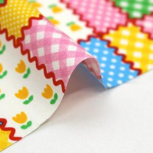 生地 布 パッチワーク レトロポップ お花 チ...の詳細画像2