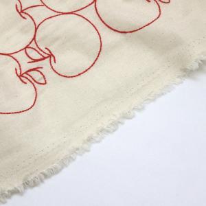 生地 布 刺しゅう りんご柄 リンゴ 果物 R...の詳細画像4