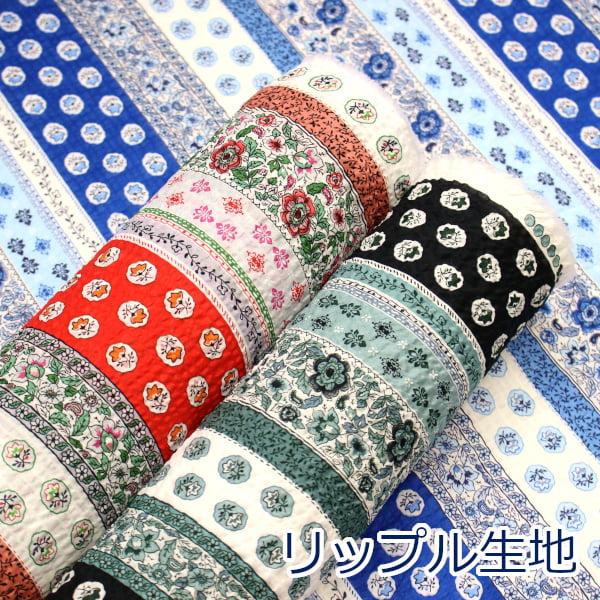 生地 布 ストライプ フラワー 花柄  バラ 80ローンリップル  浴衣 甚平 服地 リップル サッ...