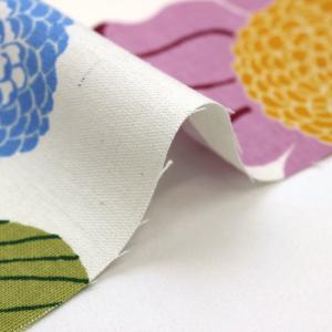 生地 布 北欧風 大きい花柄 草花 綿麻キャン...の詳細画像2