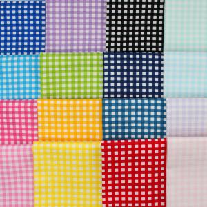 生地 布 プリントチェックオックス 手書き風チ...の詳細画像2