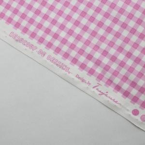 生地 布 プリントチェックオックス 手書き風チ...の詳細画像4