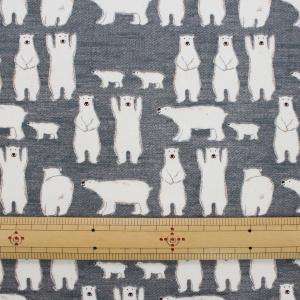 生地 布 しろくま コットンツイルプリント 綿...の詳細画像1