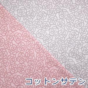 生地 布 Nerori Rose カメリアレース レース柄 薄手 コットンサテン 綿サテン 綿100％ 約108cm幅 NRF-03 ゆうパケット3ｍ対応 10cm単位価格