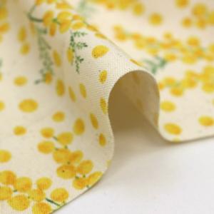 生地 布 ミモザ柄 ボタニカル 花柄 フラワー...の詳細画像2