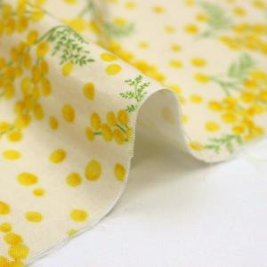生地 布 ミモザ柄 ボタニカル 花柄 フラワー...の詳細画像2