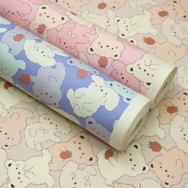 生地 布 ビッグベアー Pastel bonbon パステルボンボン 動物柄 KOKKA オックス ...