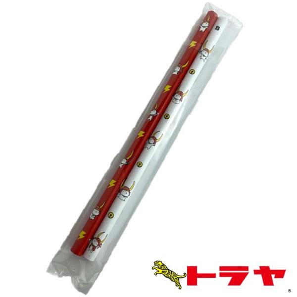 鉛筆　4ポーズ　白・赤　2本組