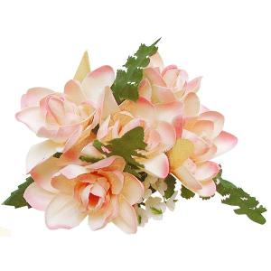 フラダンス　髪飾り　ヘアクリップ　チューブローズクリップ　ピーチ