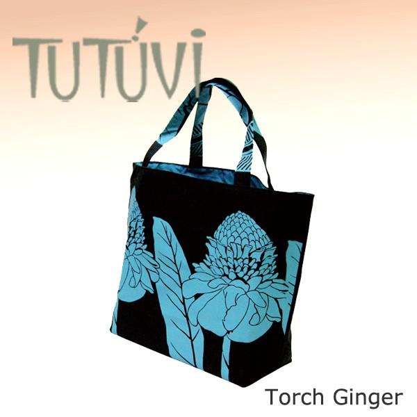 フラダンス　レッスンバッグ　TUTUVI　オーダートートバッグ　JL　トーチジンジャー　ブラック・ブ...