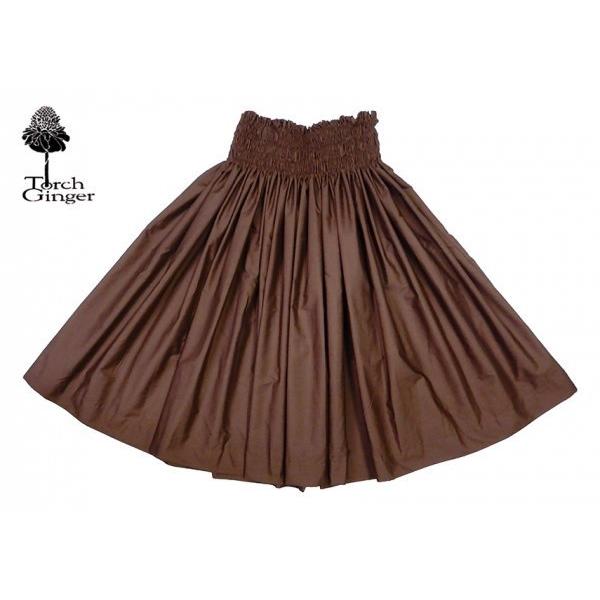 フラダンス衣装　パウスカート　無地　ブラウン117　