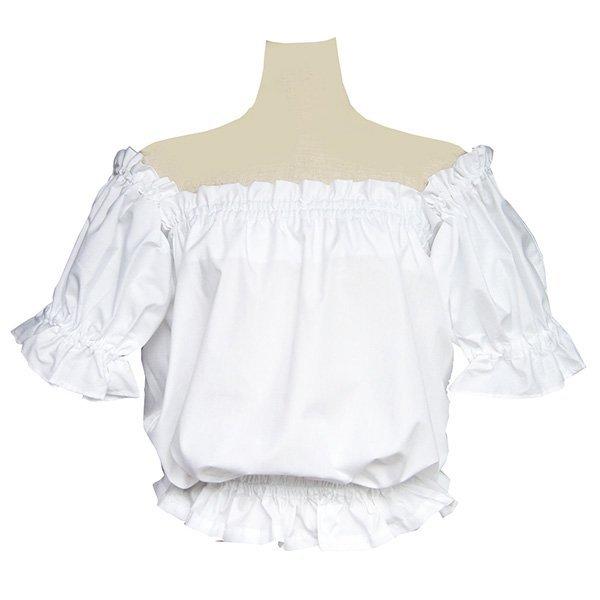 フラダンス衣装　ブラウス　チューブトップブラウス離れパフスリーブ付きウエストゴム　*お袖は本体から離...