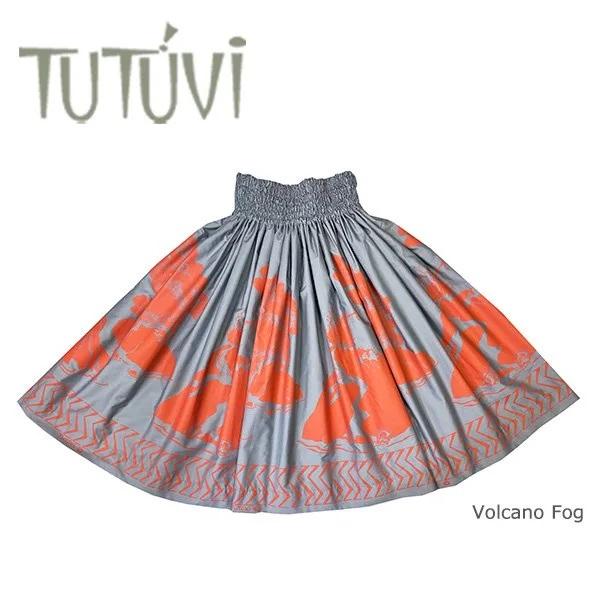 フラダンス衣装　パウスカート　TUP-FT547　TUTUVIパウ　ボルケーノフォグ 　色：グレイ・...