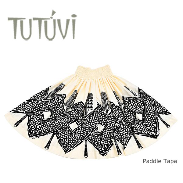 フラダンス衣装　パウスカート　TUP-FT581　TUTUVIパウ　パドルタパ　色:メイズ・ブラック