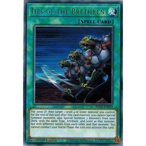 遊戯王 KICO-EN053 同胞の絆/Ties of the Brethren (レア） EU 1...