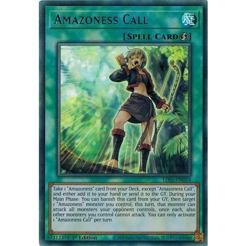 遊戯王 LDS1-EN024 アマゾネスの叫声/Amazoness Call (カラフルウルトラレア...