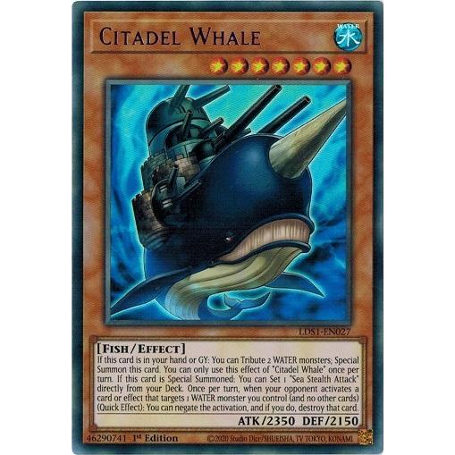 遊戯王 LDS1-EN027 城塞クジラ/Citadel Whale (カラフルウルトラレア/紫） ...