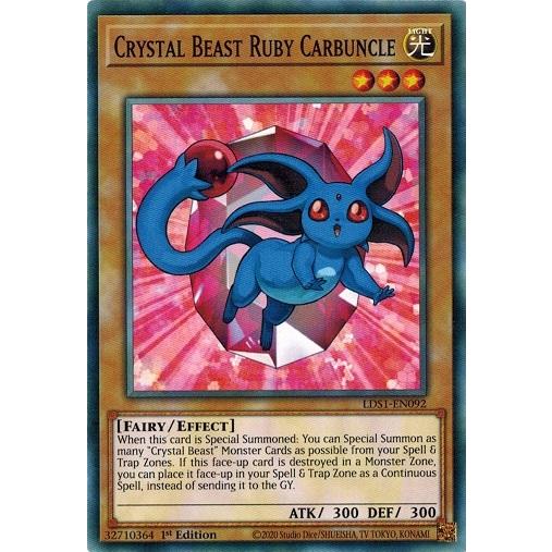 遊戯王 LDS1-EN092 宝玉獣 ルビー・カーバンクル/Crystal Beast Ruby C...