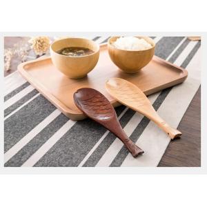 torekagu 魚の形 木製 お米 食事 しゃもじ ご飯 スプーン