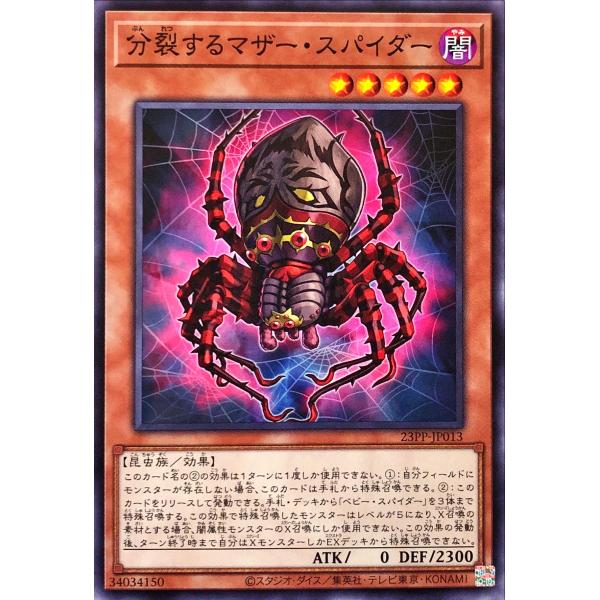 遊戯王 23PP-JP013 分裂するマザー・スパイダー ノーマル N プレミアムパック2023 P...