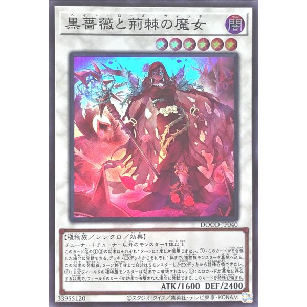 遊戯王 DOOD-JP040 黒薔薇と荊棘の魔女 スーパーレア SR ドゥーム・オブ・ディメンション...