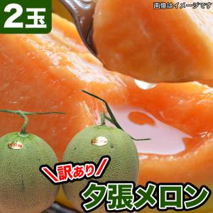 2025年収穫予約 夕張メロン 訳あり 2玉で約2.6kg 1玉あたり約1.3kg メロン 北海道産 めろん 赤肉 お届け日指定不可無効 2025年7月前後頃よりご注文順に発送
