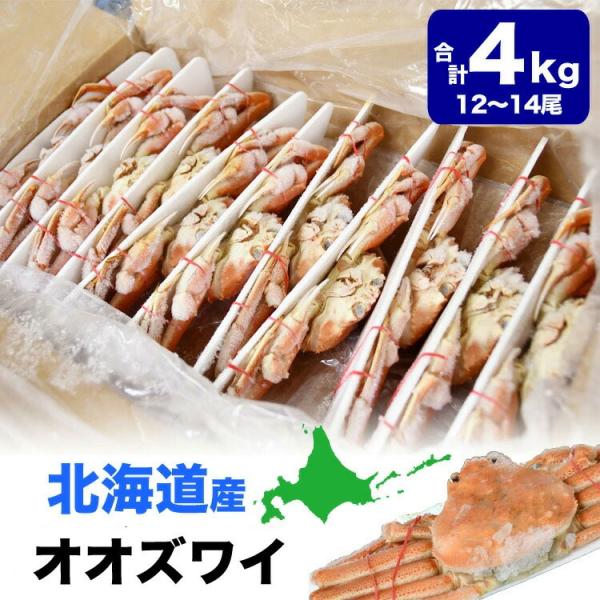 のし不可 在庫限り お一人様2コまで 北海道産 オオ ズワイガニ 姿 12〜14尾入(入数選択不可)...