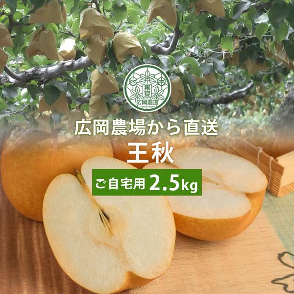 梨 訳あり 広岡農場の王秋梨（おうしゅうなし）2.5kg詰（3〜5玉入） 鳥取県産 なし ご自宅用 ...