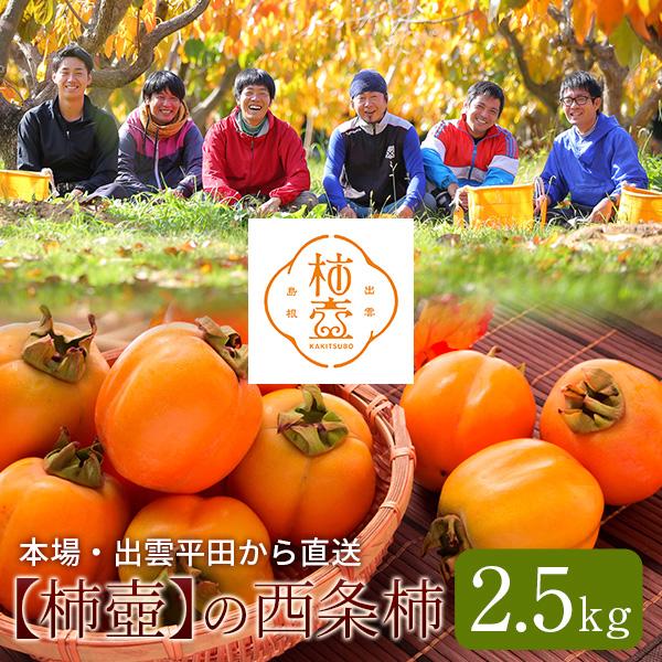柿農家 柿壺の西条柿2.5キロ詰（11〜14玉入） 渋抜き 島根県産 柿 ギフト 送料無料